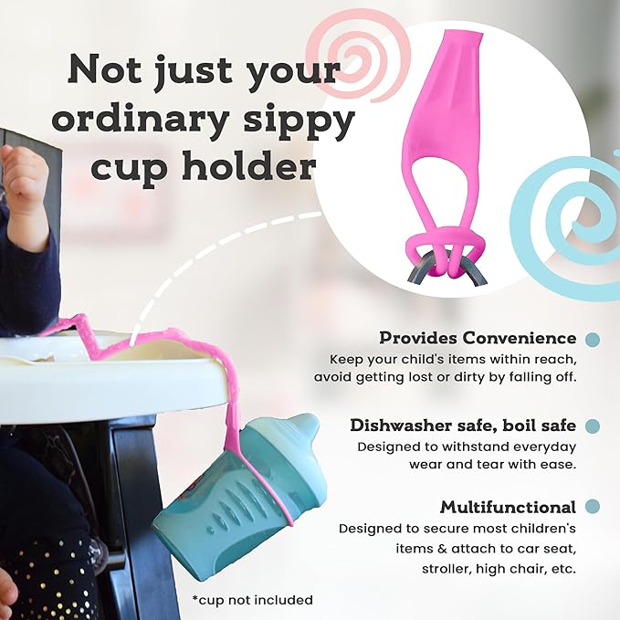 Brilli Baby Cup Catcher Patented Safety Tether Strap, Attach Sippy Cups - Image 2