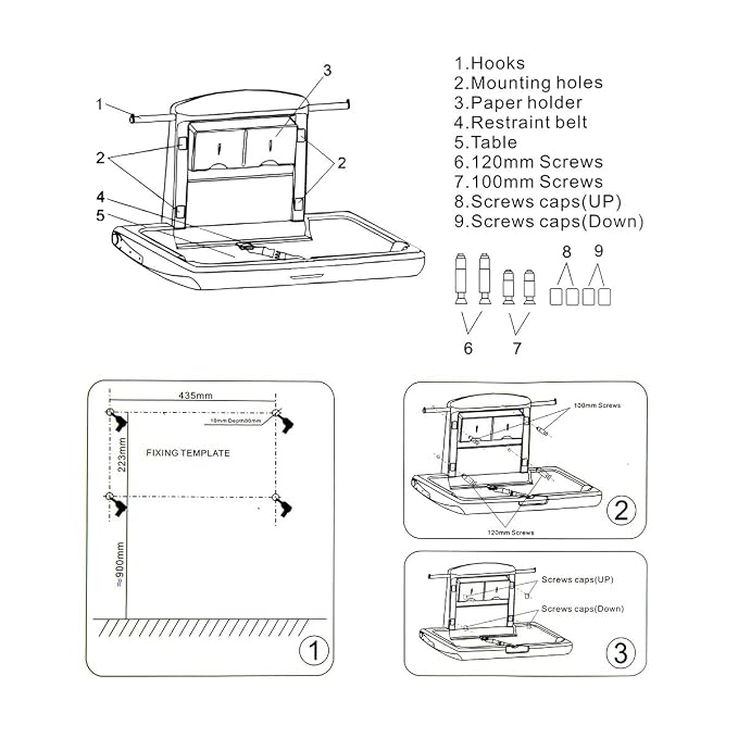 Fold-Down Baby Changing Diaper Station - Image 7