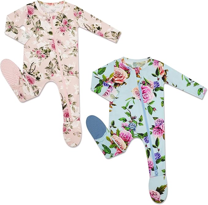 HAPIU Rayon from Bamboo Baby Footed Pajamas, 2 Way Zipper YKK, Footie by HAPIU
