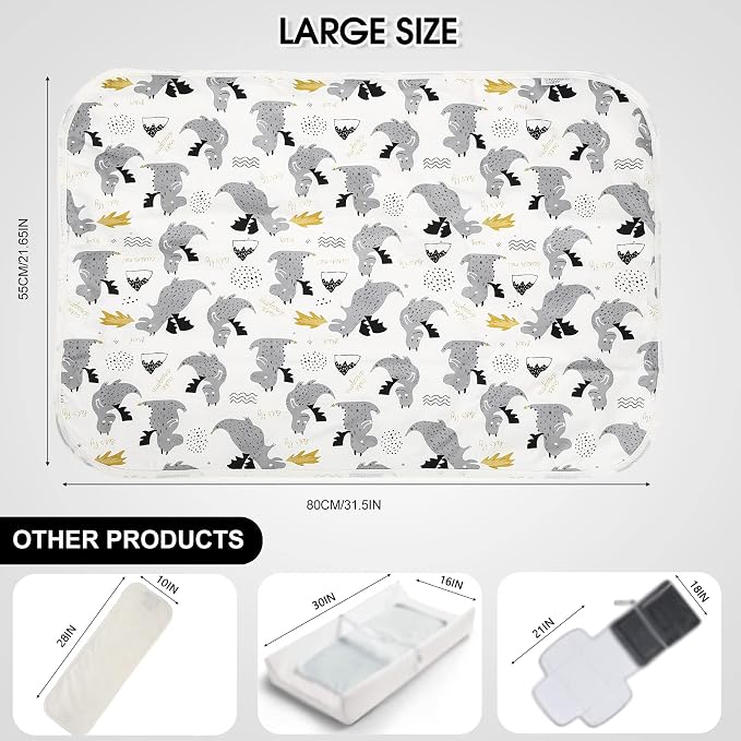 Baby Diaper Changing Pad, 21 5/8" x 31.5" Waterproof Changing Pad Liners - Image 4