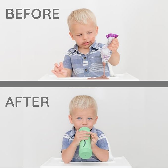 Subo Baby Food Bottle | No Mess Baby Toddler Self Feeder | Squeeze Free Design - Image 3
