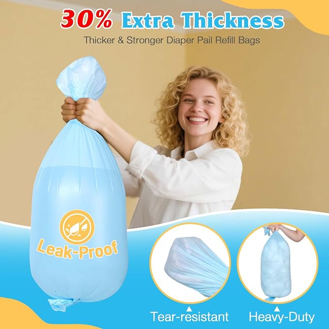 10 Pack Diaper Pail Refill Bags Compatible - Image 4