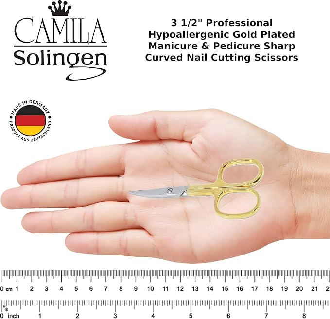 CS02 3 1/2" Professional Hypoallergenic Gold Plated Manicure & Pedicure Sharp - Image 4