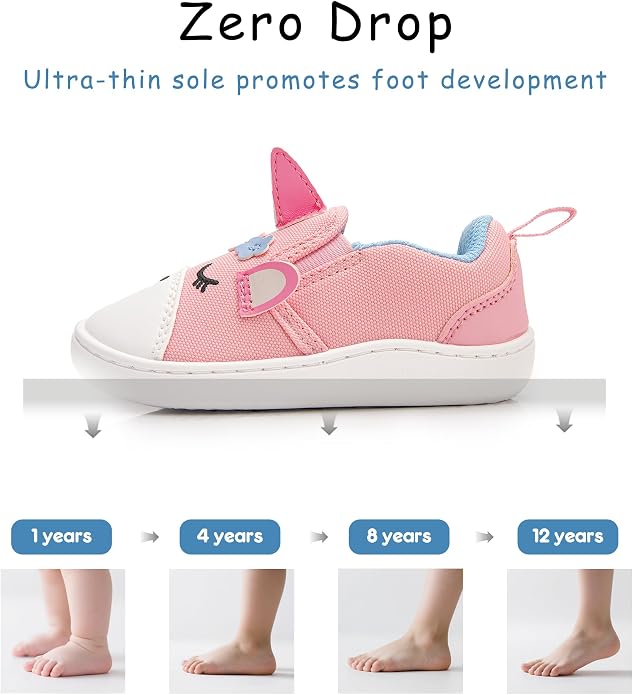 SKYWHEEL Toddler Slip On Shoes Wide Toe Box Barefoot Casual Canvas Walking - Image 5