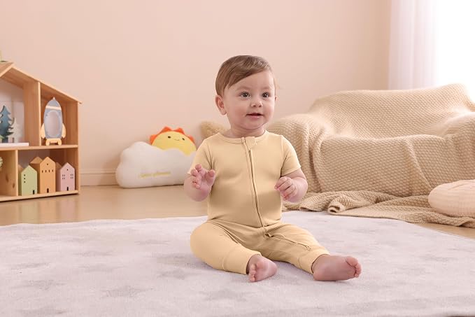GUISBY Footless Short Sleeve Baby Pajamas - Image 8