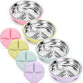 Nuogo 4 Pcs Stainless Steel Baby Suction Plates by Nuogo