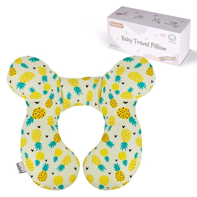 KAKIBLIN Baby Travel Pillow, Upgraded Baby Neck Pillows by KAKIBLIN