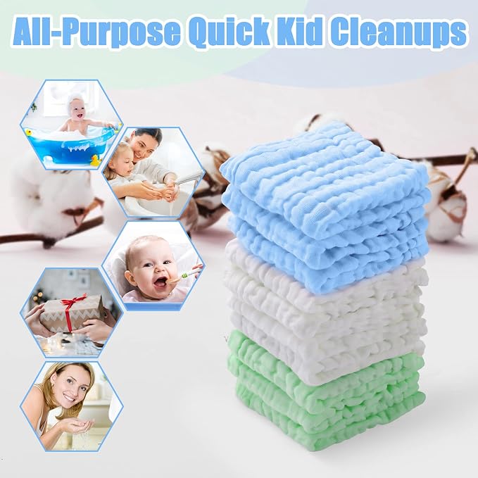 MUKIN Muslin Washcloths - Image 4