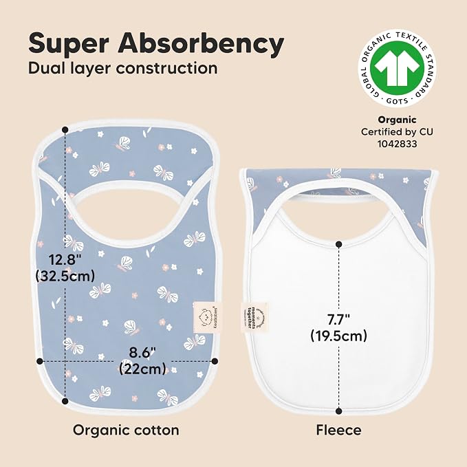 KeaBabies 8-Pack Baby Bibs for Boys, Girls - Image 3