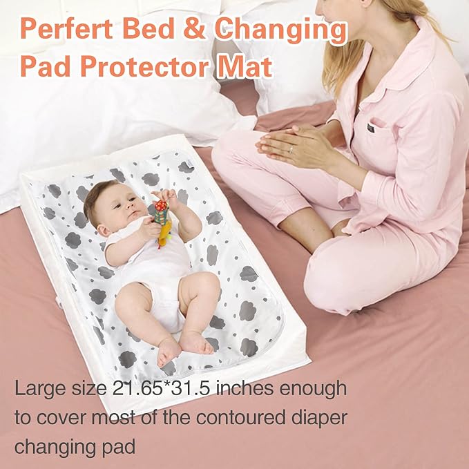 Baby Diaper Changing Pad, 21 5/8" x 31.5" Waterproof Changing Pad Liners 2Pack - Image 4
