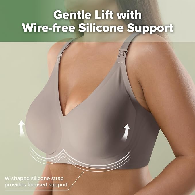 haakaa Nursing Bras for Breastfeeding, Ultra Comfort Jelly Strip“ Supportive - Image 2