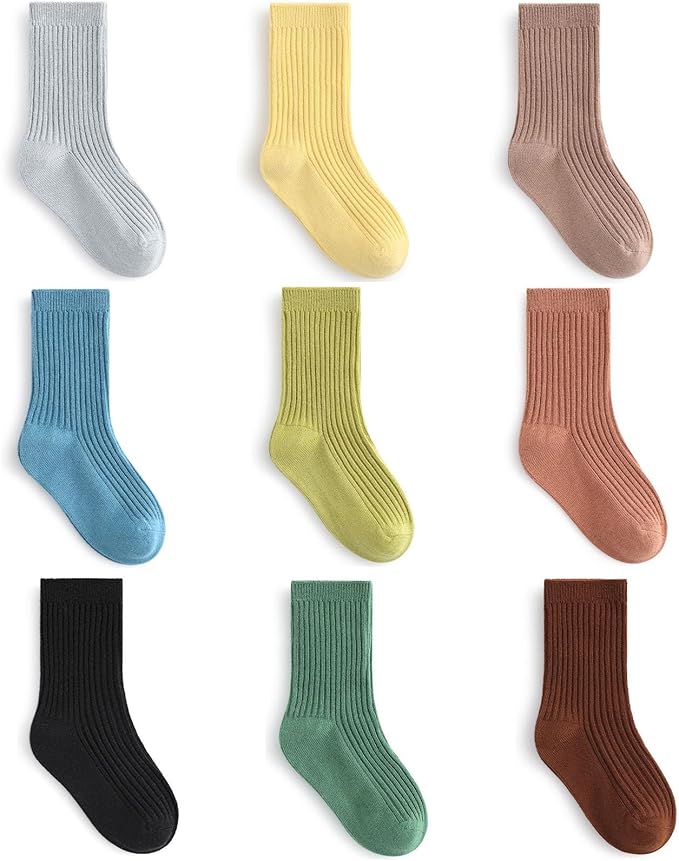 Toddler Socks Unisex Baby Baby Crew Cotton Cuff Socks by SHARELYSHEEP