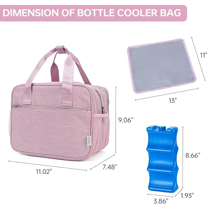 Breastmilk Cooler Bag with Ice Pack, Fits 6 Baby Bottles Up to 9 Ounce Breast - Image 6