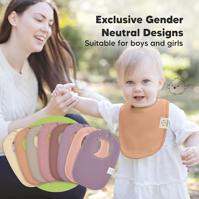 8-Pack Organic Baby Bibs for Boys, Girls - Image 6