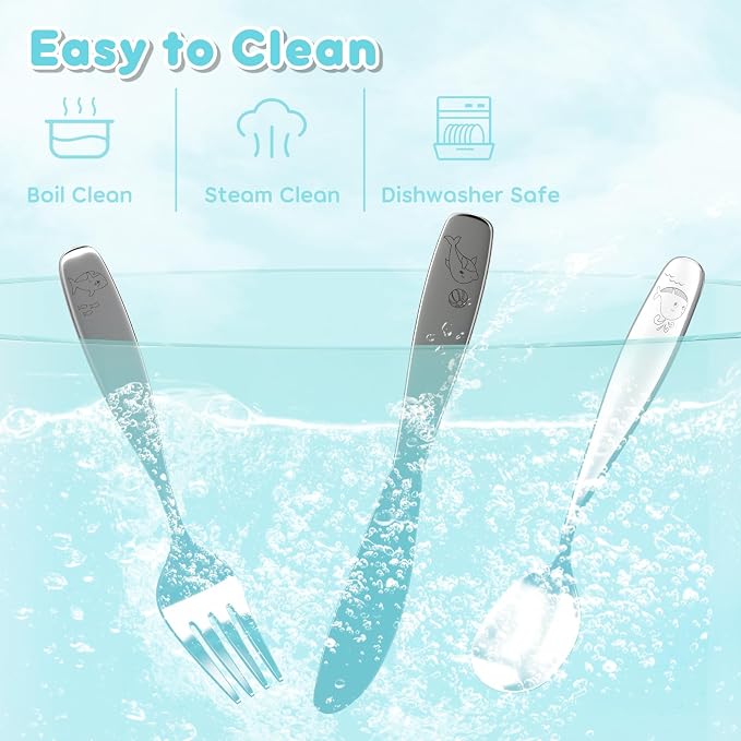 Lehoo Castle Kids Silverware Stainless Steel 6 Piece - Image 6