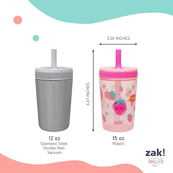 Zak Designs Kelso Toddler Cups For Travel or At Home, 15oz 2-Pack Durable - Image 8