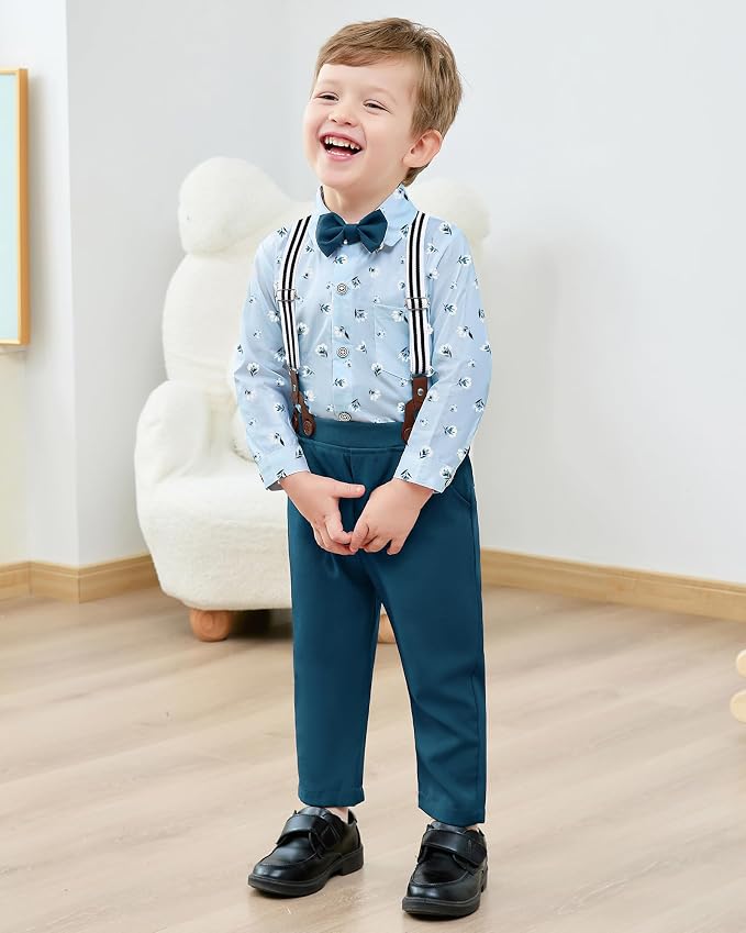 nilikastta Boy Suit Toddler Boy Outfit Boy Dress Shirt - Image 3