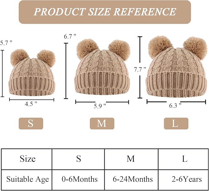 Yuoahcn Baby Girl Beanie Winter Baby Boy Hat - Image 6