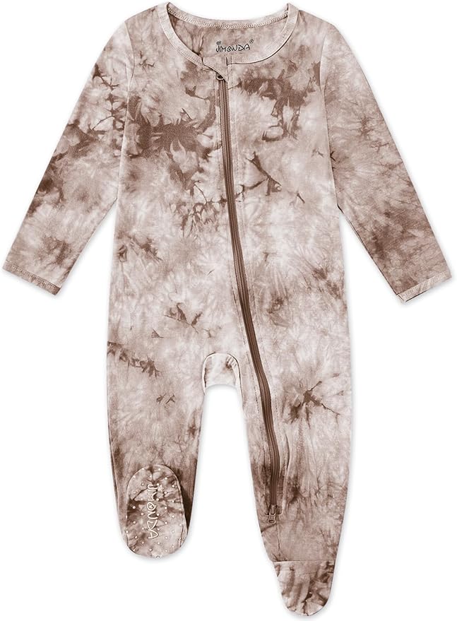 Jimonda Baby Girls Boys Footed Pajamas, Rayon From Bamboo, 2 Way Zipper Long by JimondaBaby