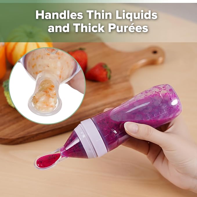 Haakaa Silicone Baby Food Dispensing Spoon Feeder 4oz - Image 7