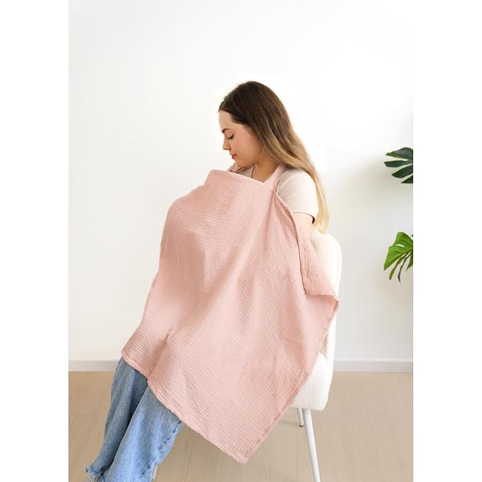 Muslin Nursing Covers for Breastfeeding, Privacy Breast Feeding Cover - Image 5