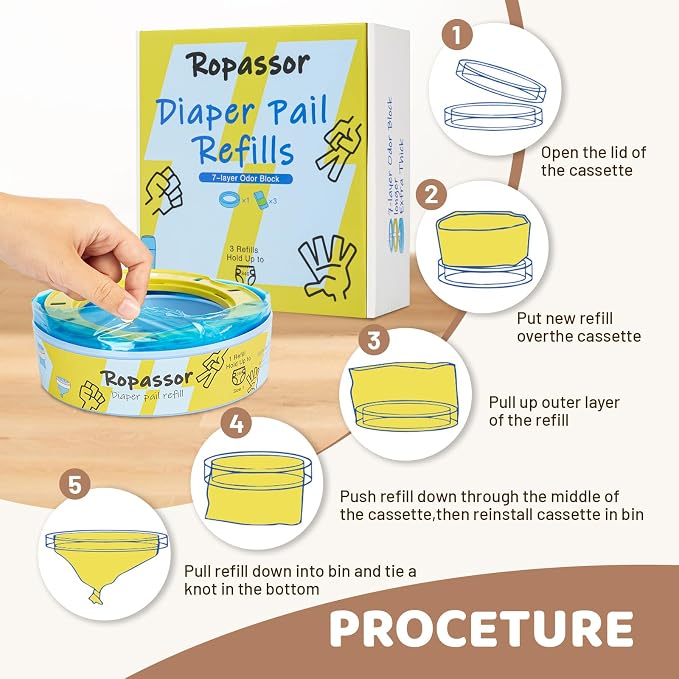 Diaper Pail Refill Bags for Genie Complete/Expressions & Munchkin Step Diaper - Image 7