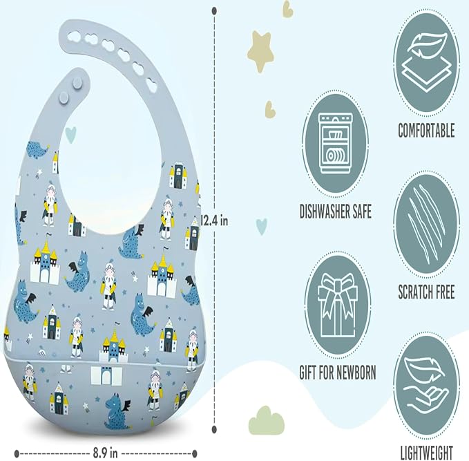 BPA-Free Silicone Baby Bibs - Image 2