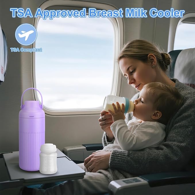 Compact Breast Milk Cooler Bottle, 12oz Portable Breastmilk Cooler - Image 7