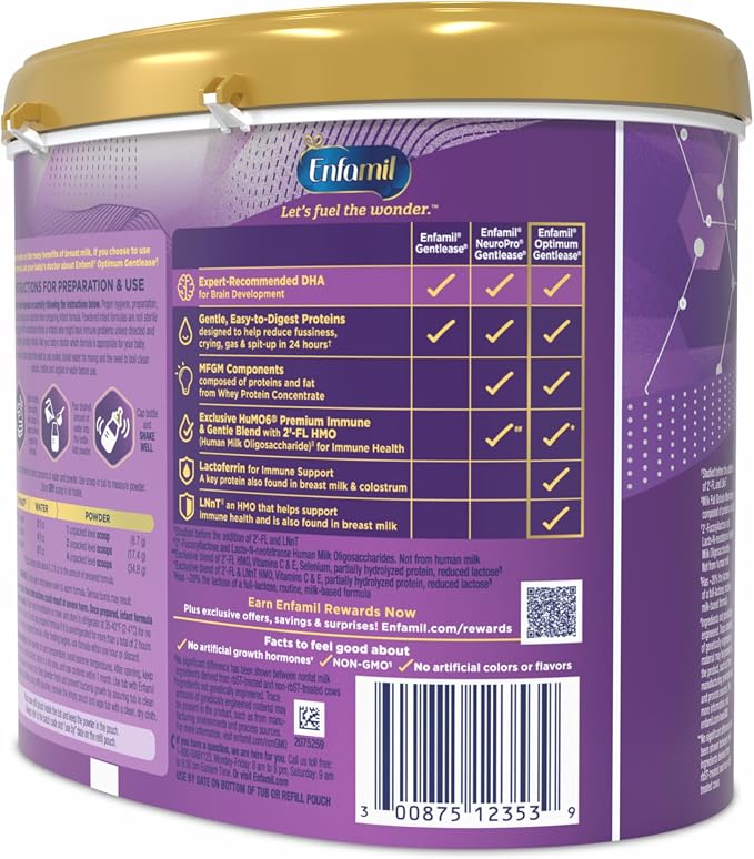 Enfamil Optimum Gentlease, Our Closest Formula to Breast Milk, - Image 13