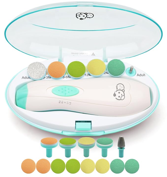 Baby Nail Trimmer 21 in 1, Usage Labeled Case & 13 Extra Replacement Tools by Royal+Angels