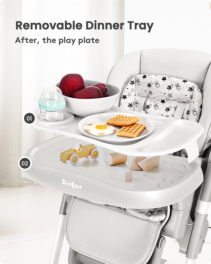 Foldable High Chair with Soft Cushion, High Chairs - Image 6