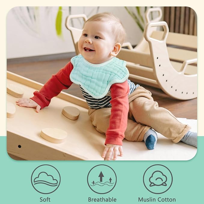 Baby Bibs Muslin Drool Teething Drooling Bibs - Image 3