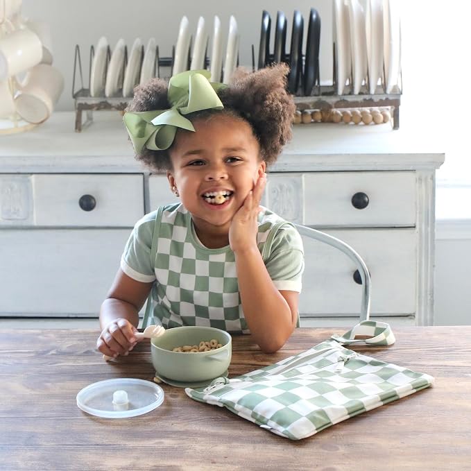 BapronBaby Sage Checkerboard Bapron - Image 8