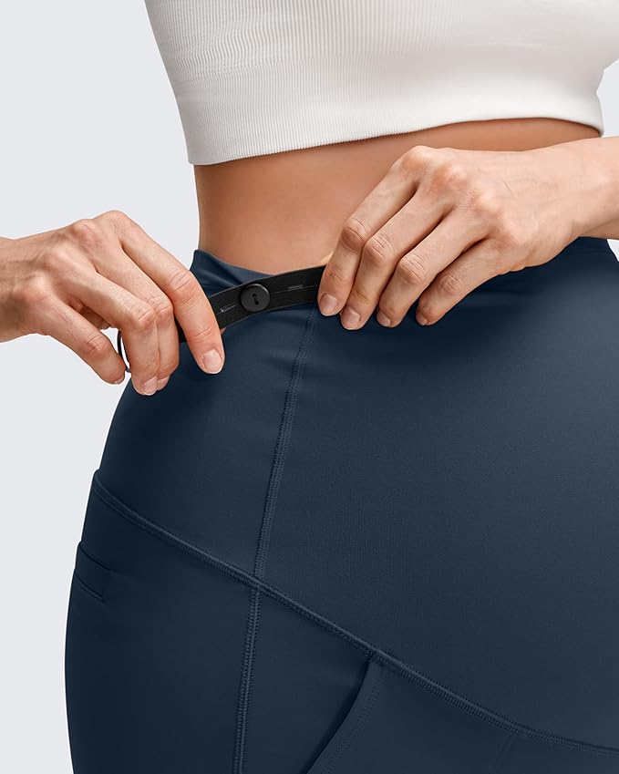 G4Free EverGoing Fleece Lined Maternity Wide Leg Pants Over The Belly Pregnancy - Image 3