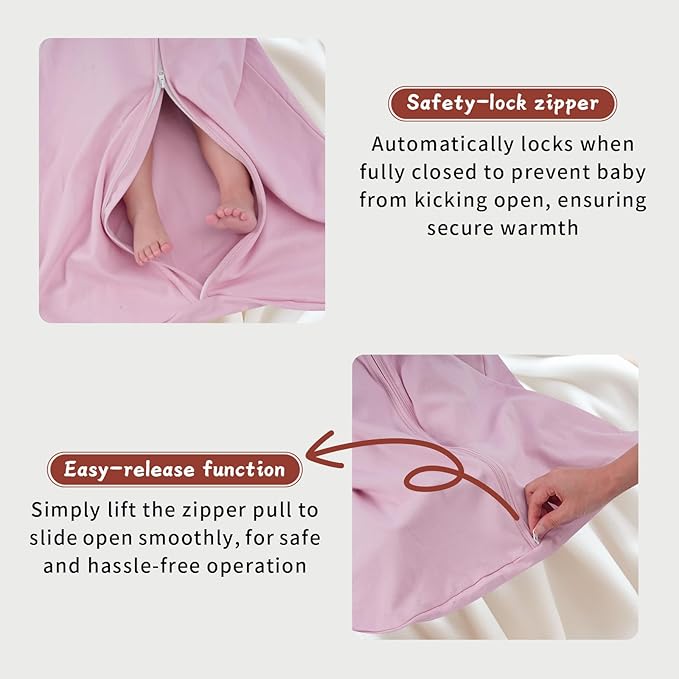 Baby Sleep Sack 0-6 Months, 100% Cotton TOG 0.5 Wearable Blanket - Image 3