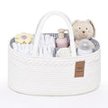 Baby Diaper Caddy Organizer, Cotton Rope Diaper Basket, Changing Table Storage by Degeyoyo