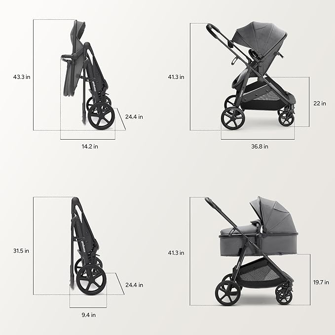 Mompush Wiz 2 in 1 Baby Stroller - Image 4