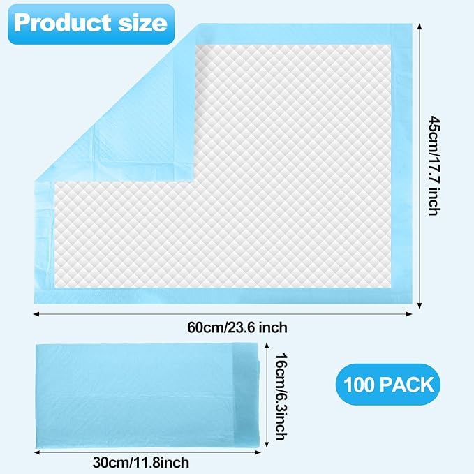 100 Pack Disposable Changing Pads, Waterproof Baby Disposable Underpads - Image 2