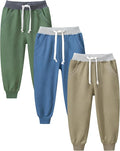 GFQLONG 3 Pack Toddler Boys Sweatpants Kids Active Jogger Pants by GFQLONG