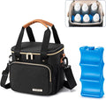 Breastmilk Cooler Bag with Ice Pack Fits 6 Baby Bottles up to 9 Ounce, Breast by BABEYER