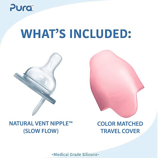 Pura Kiki 5oz/150ml Stainless Steel Anti-Colic Infant Bottle w/Silicone Natural - Image 2