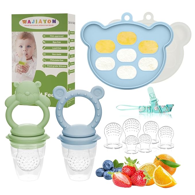 WAJIAYON Baby Breastmilk Popsicle Molds & Babies Fruit Feeder, Infant Food by WAJIAYON