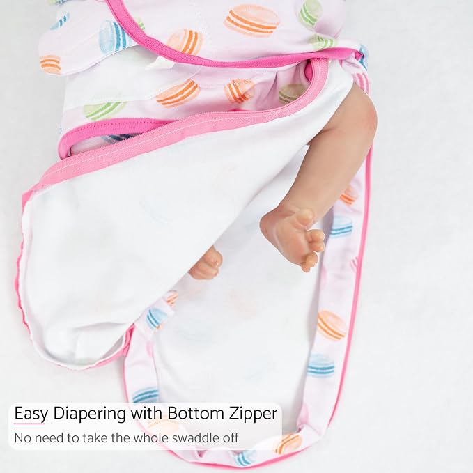 LollyBanks Baby Swaddles 100% Organic Cotton, 0-3 Months Baby Girl Swaddles - Image 5