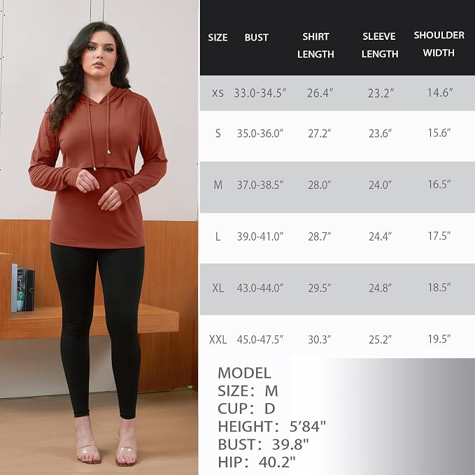 GINKANA Women's Nursing Hoodie Sweatshirt Long Sleeves Breastfeeding Maternity - Image 7