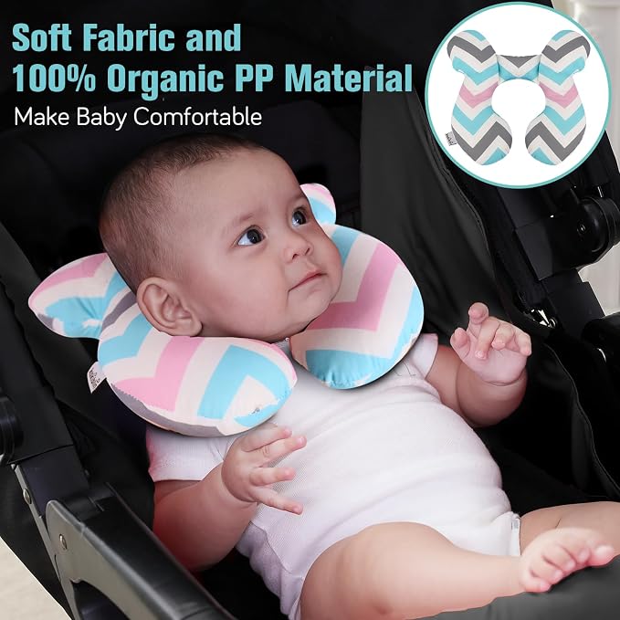 KAKIBLIN Baby Head Pillow, Support Pillow, Baby Travel Pillow - Image 2