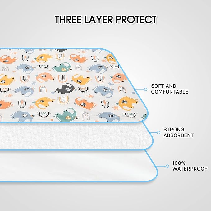 Baby Diaper Changing Pad, 21 5/8" x 31.5" Waterproof Changing Pad Liners - Image 3