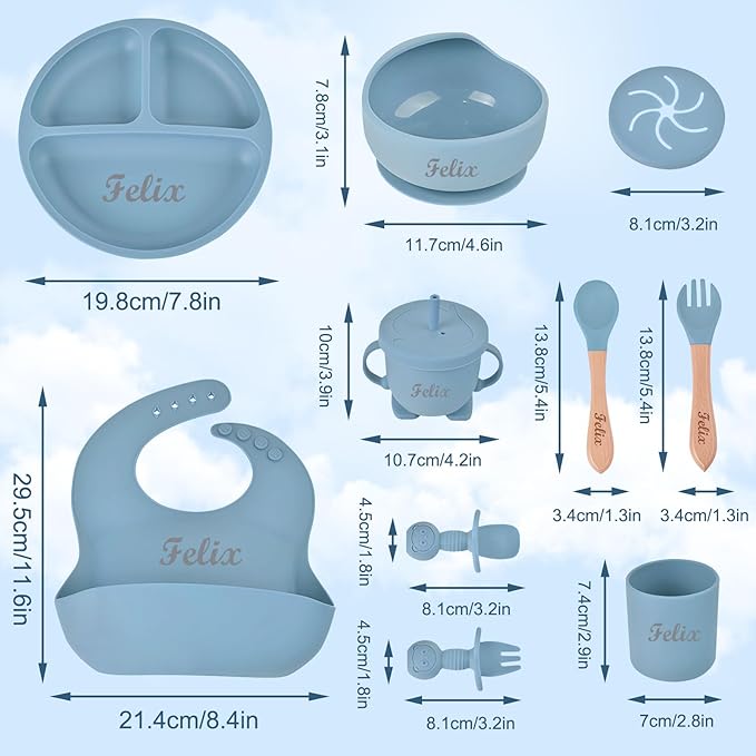 Personalized Silicone Baby Feeding Set - Image 4
