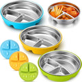Nuogo 3 Pcs Stainless Steel Baby Suction Plates by Nuogo