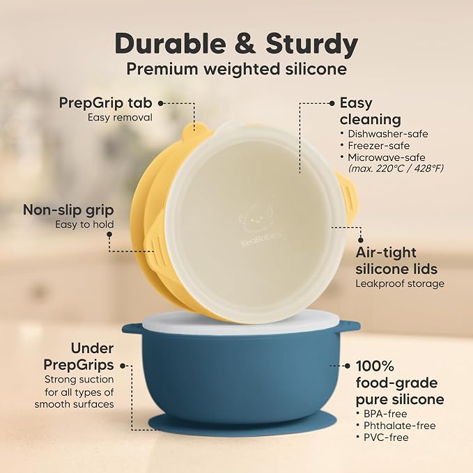 KeaBabies 2-Pack Baby Bowls - Image 2
