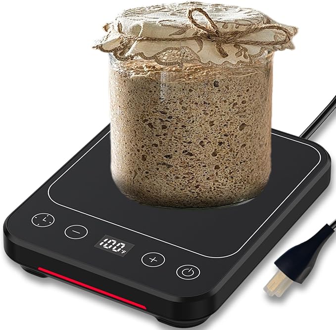 Sourdough Starter Warmer Mat, 12H Timer Warming Heating Pad, Precise 1°F by ECUMFFY